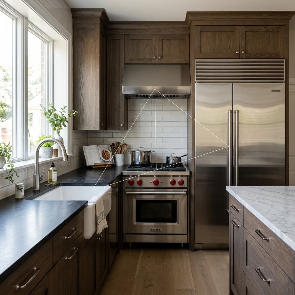 Apa Itu Kitchen Work Triangle? Rahasia Dapur yang Nyaman dan Efisien untuk Memasak